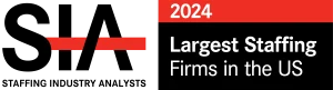 Award logo: SIO - 2024 Largest Staffing Firms in the US