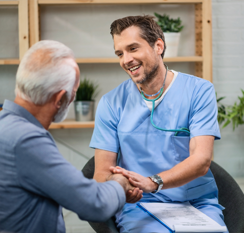Image showing CNA category worker with a patient