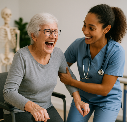 Image showing LPN-LVN category worker with an older woman